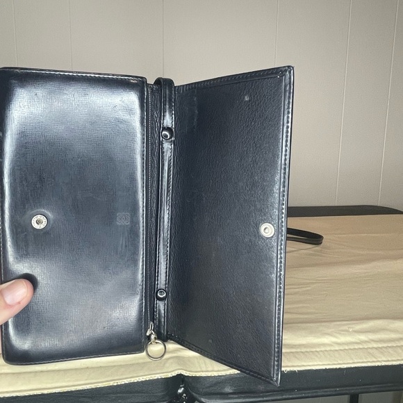 Loewe Authentic Vintage Leather Bifold Long Wallet on Removable Shoulder Strap - Picture 4 of 9